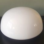 Antieke Witte Opaline Plafondlamp - Frankrijk - Jaren 30 -40 thumbnail 5