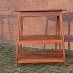 Vintage Bijzettafel Mahonie Hout 3 Bladen thumbnail 4