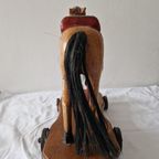 Vintage Hand-carved Wood Horse Toy Old 45cm thumbnail 11