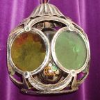 Vintage Art Deco Glas In Lood Hanglamp thumbnail 4