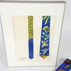 Dutch Design | Guillaume Corneille | Lithoprint En Stropdas | Handgesigneerd | Cobra Groep | Coll thumbnail 4