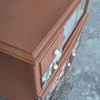 Kastje, Klein Dressoir, Vitrinekast, Commode, Gerestyled thumbnail 2