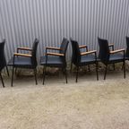 Set Van 6 Industriele Midcentury Armstoelen/ Vergaderstoelen thumbnail 9