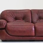 Vintage Sapporo Italiaanse Leren Sofa Mobil Girgi Jaren 70 thumbnail 4