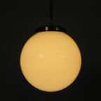 Art Deco Hanglamp Met Witte Bol, Jaren 30 thumbnail 11