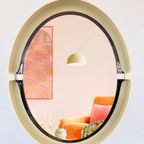 2 X Allibert Verlichte Space Age Ovale Wandspiegels ’70 thumbnail 2