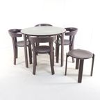 Bruno Rey Voor Kusch & Co Eetkamerset Tafel + Stoelen Vintage thumbnail 8