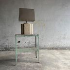 Architectural Table Lamps In Travertine And Brass Style Maison Jansen , 1970S thumbnail 14