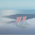 Lithografie 'red Chairs' Door Ole Kurtzau thumbnail 4