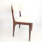 3 Palissander Stoelen Eettafel Crème Teddy Stof | Danish thumbnail 9