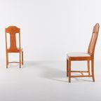 Pair Unique Burl Wood Chairs / Eetkamerstoel / Stoel From Nordiska Kompaniet thumbnail 3