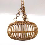 Mid Century Rotan Hanglamp, Lampenkap - Franco Albini thumbnail 2