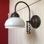 Lumi Lamp Muurlamp Met Melkglazen Kap thumbnail 3