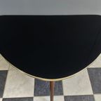 Black Glass Coffee Table Kidneyshape 1960S thumbnail 7