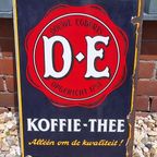 Oud Dubbelzijdig Emaille Bord Douwe Egberts Koffie-thee☕️ thumbnail 6