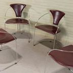 Set Van 4 Vintage Postmodern 'Linda' Eetkamerstoelen, Arrben thumbnail 13