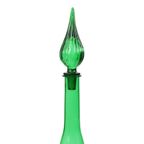 Enorme Groene Glazen Karaf Genie Bottle Empoli Italy 63cm thumbnail 4
