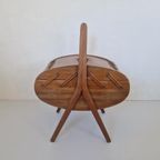 Vintage Naaikoffer Mid Century Organisch. thumbnail 11