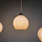 Art Deco Hanglamp In Roze Gespikkeld Glas (3 Beschikbaar) thumbnail 6
