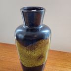 Vintage West Germany Scheurich Vaasje Vaas Groen Bruin thumbnail 3