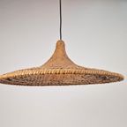 Vintage Rotan Trompet Hanglamp Bamboo Heksenhoed Japandi “60 thumbnail 8