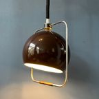 Vintage Gepo Hanglamp In Bruine Kleur | Space Age Light Fixture | Mid Century Moderne Plafondlamp thumbnail 3