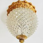 Vintage Plafondlamp Barok Messing Goud Gaetano Sciolari Jaren 60 thumbnail 2