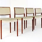 Set 4 Stoelen Niels O Möller Model 80 Palissander Vintage thumbnail 3