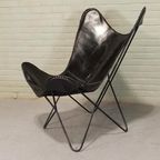 Zwarte Leer Vliender Fauteuil Stoel thumbnail 11
