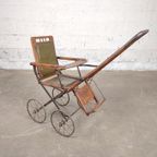 Antieke Houten Kinderwagen thumbnail 4