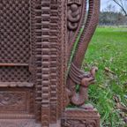 Carved Wooden Newari Window From Nepal thumbnail 6
