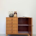 Vintage Houten Kast Met 5 Lades En 1 Deurtje thumbnail 4