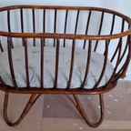 Vintage Rotan Wieg Met Stang, Sfeervol En Uniek, Jaren '70 thumbnail 7
