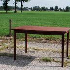 Teak Uitschuif Tafel L161 /121 X B80 X H74 thumbnail 2