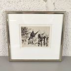 Paul De Cocker - Lithografie- Kerk Van Wulveringem thumbnail 2