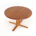 Vintage Ronde 2x Verlengbare Massief Teak Eettafel Tafel Deens thumbnail 18
