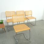 Italiaanse Webbing Set Stoelen Met Chromen Buisframe thumbnail 6