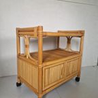 Vintage Barcart Vinyl Tafel Lp Platen Speler Trolley Tafel thumbnail 4