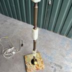 Brocante Staande Lamp, Onyx Marmer Messing thumbnail 6