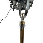 Antique Naval Searchlight Mounted On Brass Base - The Real Deal! - Fully Original And Rewired thumbnail 4