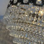 Grote Vintage Design Kristallen Brons Zak Kroonluchter thumbnail 17