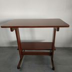 Vintage Houten Plantentafel Trolley Op Wieltjes (Twee Laags) thumbnail 9