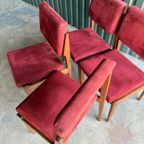 Set/4 Vintage Topform Teak Eettafel Stoelen thumbnail 10