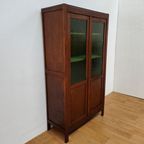 Vintage Antieke Boekenkast Wandkast Servieskast Kast Vitrinekast. thumbnail 3