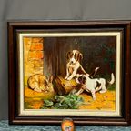 Willy Van Buyten (Geboren 1935-). Schilderij "Surprise". thumbnail 3