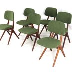 Set 6 Scissor Chairs Stoelen Attr Louis Van Teeffelen Vintage thumbnail 18