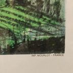 Vintage Jean Jansem Sunflower Poster, Expo'90, Osaka Japan thumbnail 7