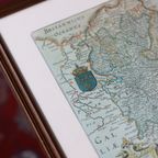 Vintage Reproductie Kaart Van De Xvii Provinciën, Door Willem Blaeu, Ca. 1635 thumbnail 9
