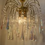 Murano Opaline Geoliede Kroonluchter Hanglamp Vintage thumbnail 2