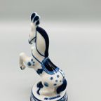 Gzhel Circuspaard Decoratie Blauw/wit thumbnail 8